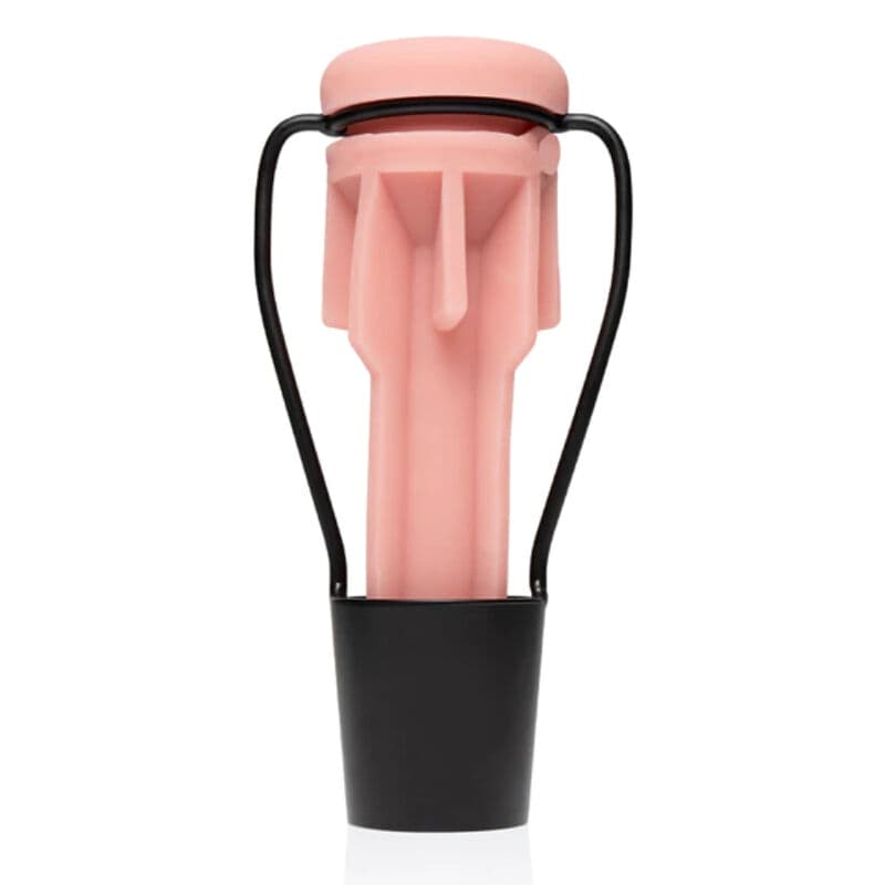 Support de séchage STAND DRY – FLESHLIGHT vue du produit avec une gaine de masturbateur
