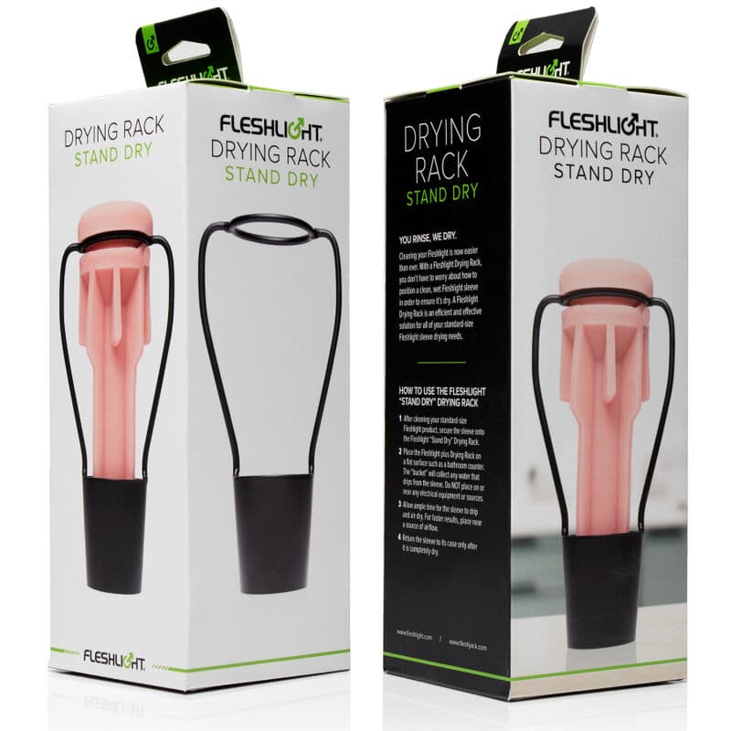 Support de séchage STAND DRY – FLESHLIGHT vue de la boîte de deux angles différents