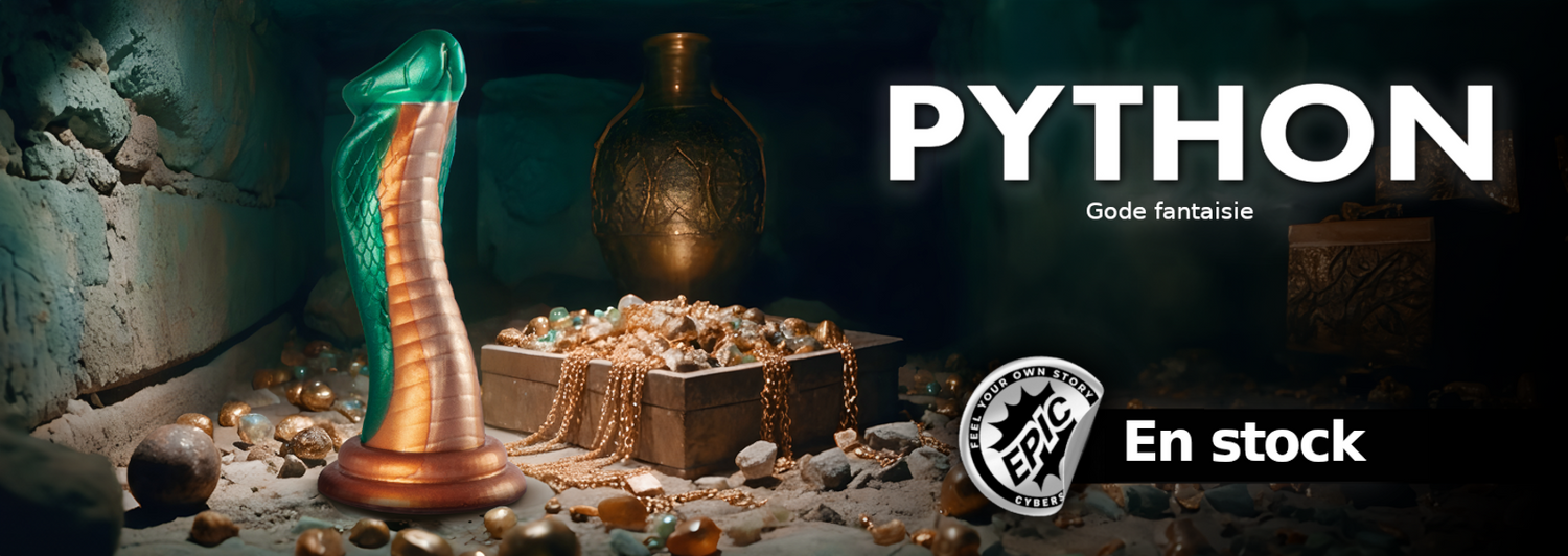 Publicité pour le gode fantaisie Python de la marque EPIC
