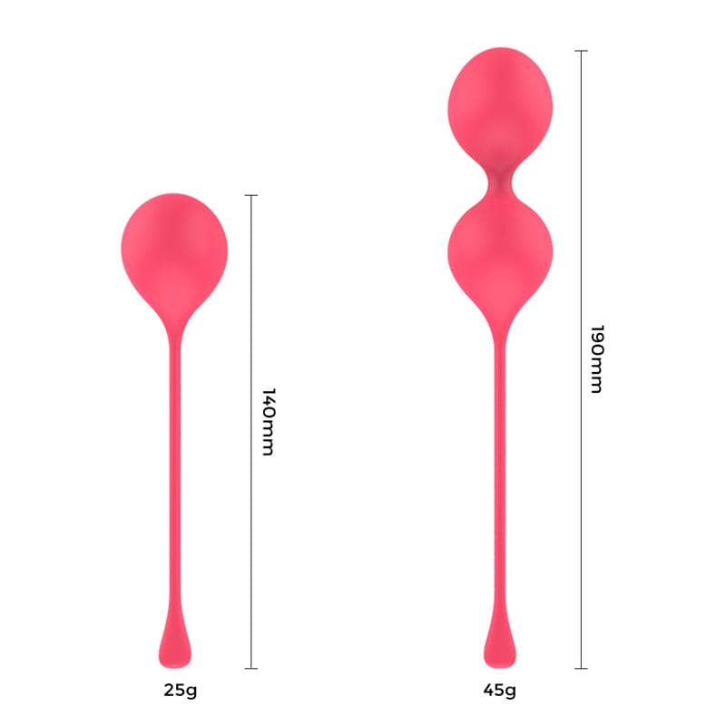 Dimensions des boules de geisha Adalet avec poids indiqués : 25 g et 45 g