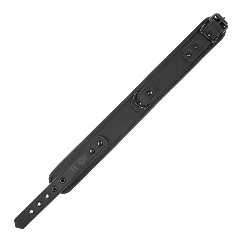 Collier chaîne doublure en néoprène - FETISH SUBMISSIVE BONDAGE détaille du collier ouvert
