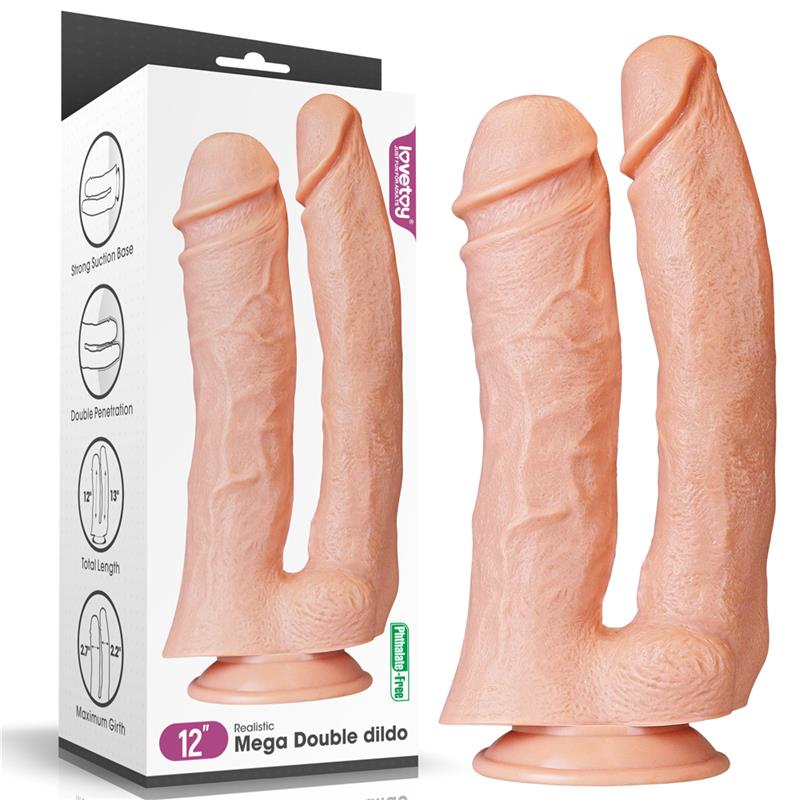 Mega Double Dildo 30 cm – LoveToy, King-Size Sil-Skin