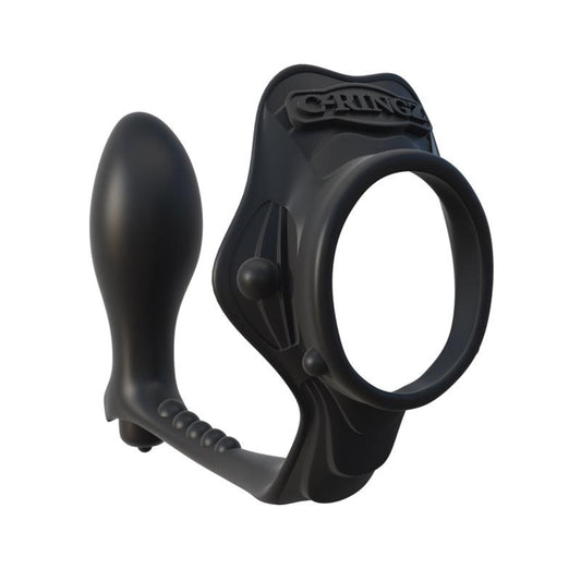 Fantasy C-Ringz Ass-Gasm Black - Penis Ring and Prostate Stimulator 