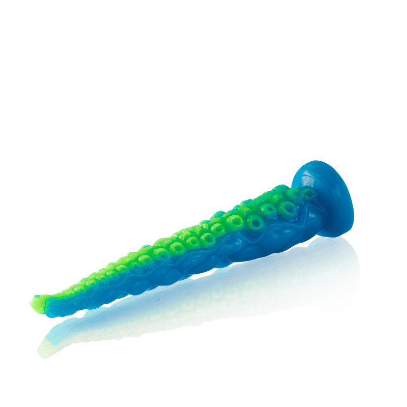 Gode silicone SCYLLA petite taille tentacule fluorescent - EPIC couché