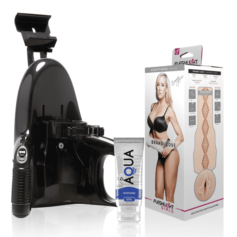 Masturbateur Brandi Love + Universal Lunch FLESHLIGHT + Lub 50ml AQUA ensemble du pack