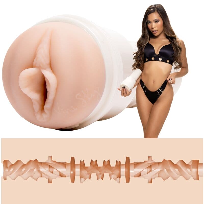 Masturbateur forme vagin de Vina Sky Texture Exotique - FLESHLIGHT GIRLS ensemble du produit