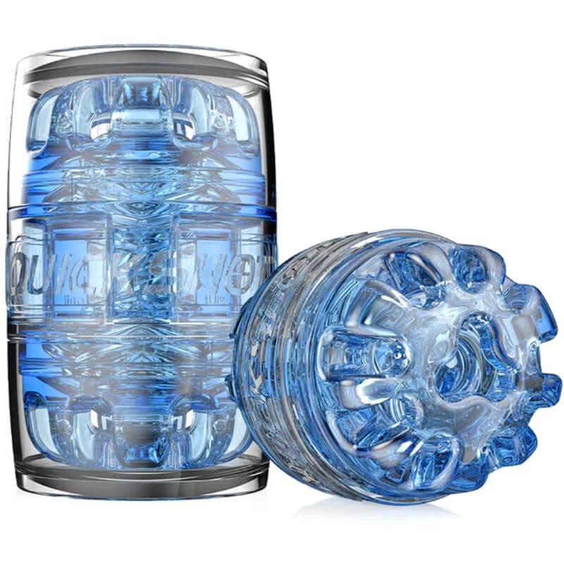 Masturbateur Double Strok Quickshot Turbo Bleu Glacé – FLESHLIGHT ensemble du produit