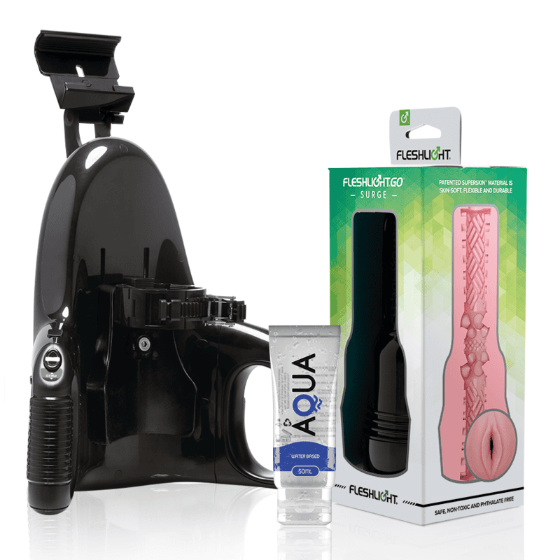 Masturbateur GO Pink Lady Surge Vagin + Universal Lunch + Lub Aqua 50ml ensemble du pack