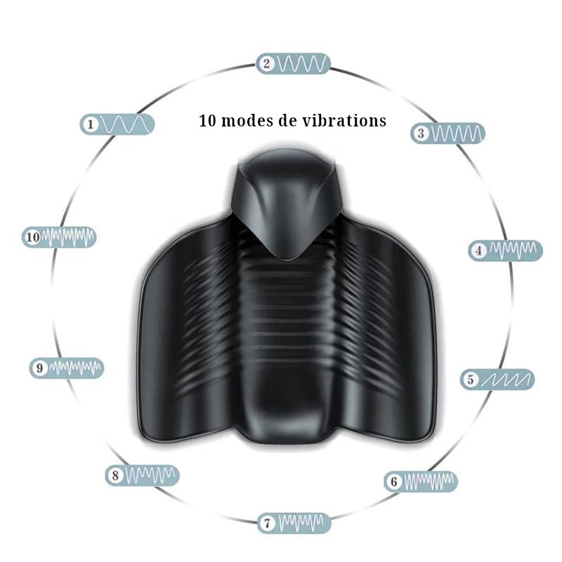 Masturbateur pour homme ajustable Cilo N de la gamme Toro de la marque intoyou, vue des modes de vibration