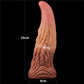 Dildo langue alien 25 cm de la marque LoveToy, vue détaillé de la taille en centimètres  du dildo