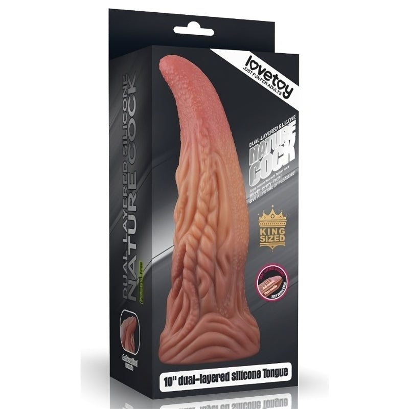 Dildo langue alien 25 cm de la marque LoveToy, vue de la boîte