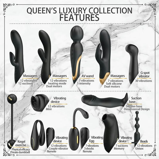 Kit Sextoys de Luxe PRETTY LOVE - Collection de Luxe Queen vue globale