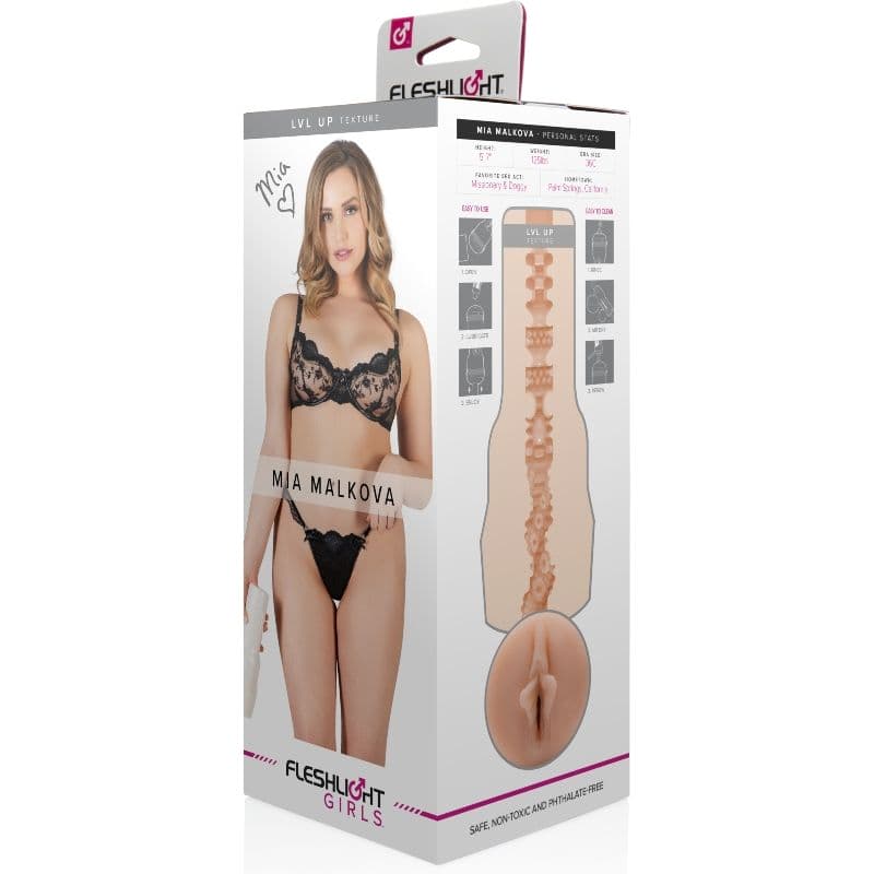 Masturbateur forme vagin de Mia Malkova LVL UP - FLESHLIGHT GIRLS boîte