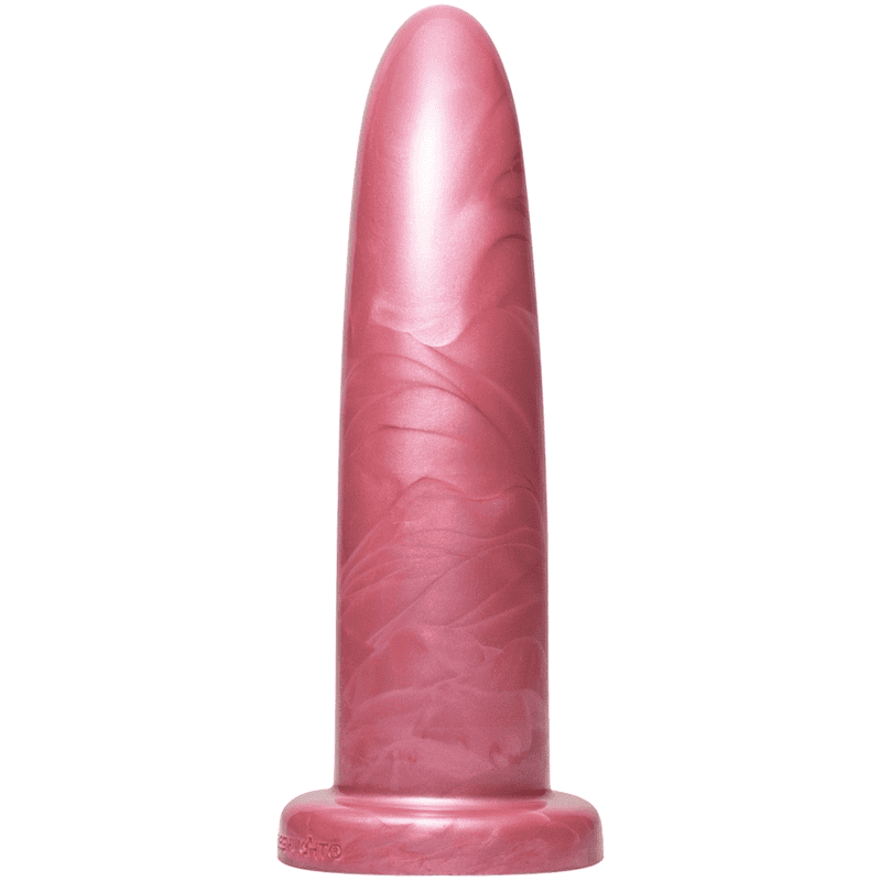 Gode Dildo courbé rose doré taille L – HERSPOT – FLESHLIGHT vue de derrière