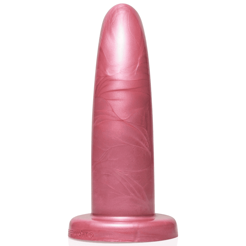 Gode Dildo courbé rose doré taille M – HERSPOT – FLESHLIGHT vue de derrière