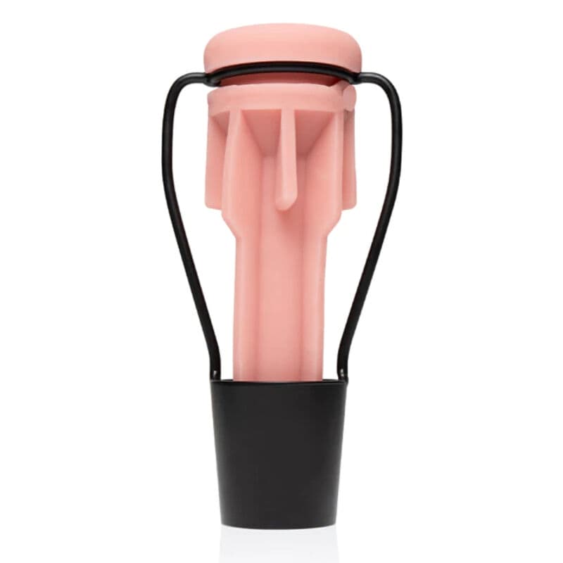 Support de s'chage STAND DRY – FLESHLIGHT vue du produit avec une gaine de masturbateur