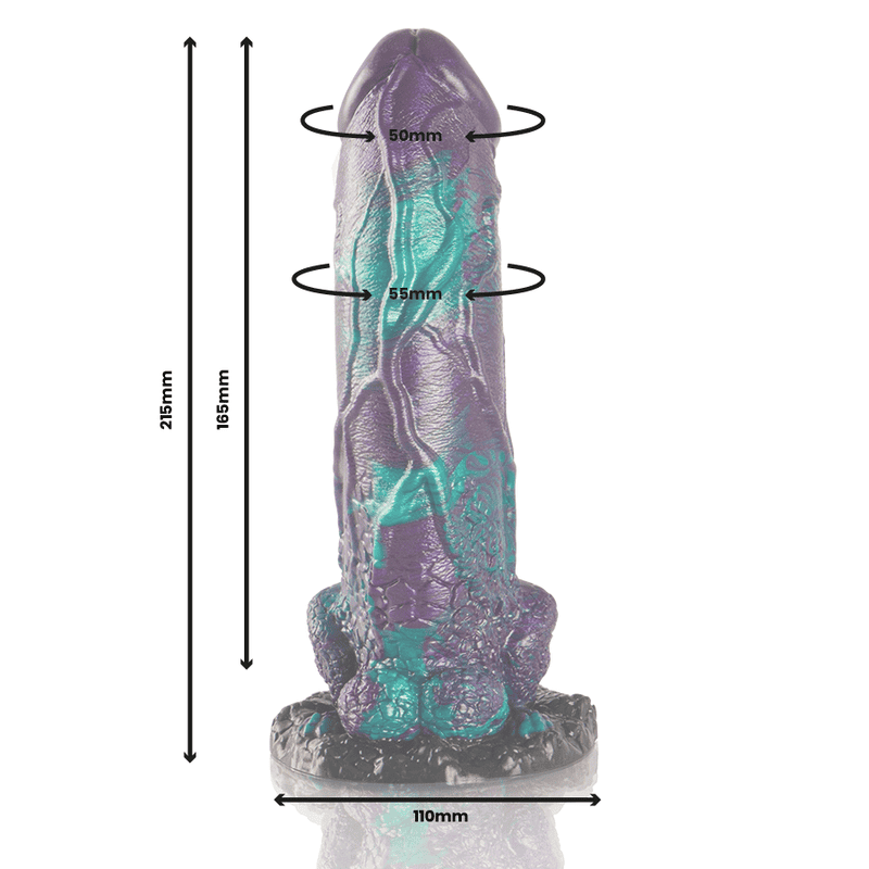 Gode Basilisk - Extase Mythologique en Silicone par EPIC CYBERSILICOCK détaille de la taille