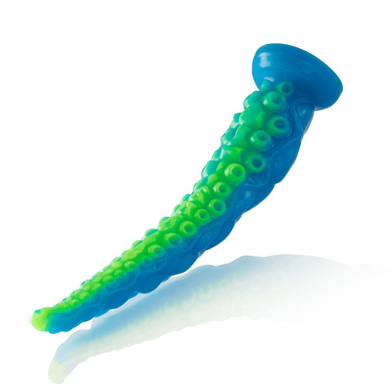 Gode silicone SCYLLA petite taille tentacule fluorescent - EPIC détaille de la flexibilité