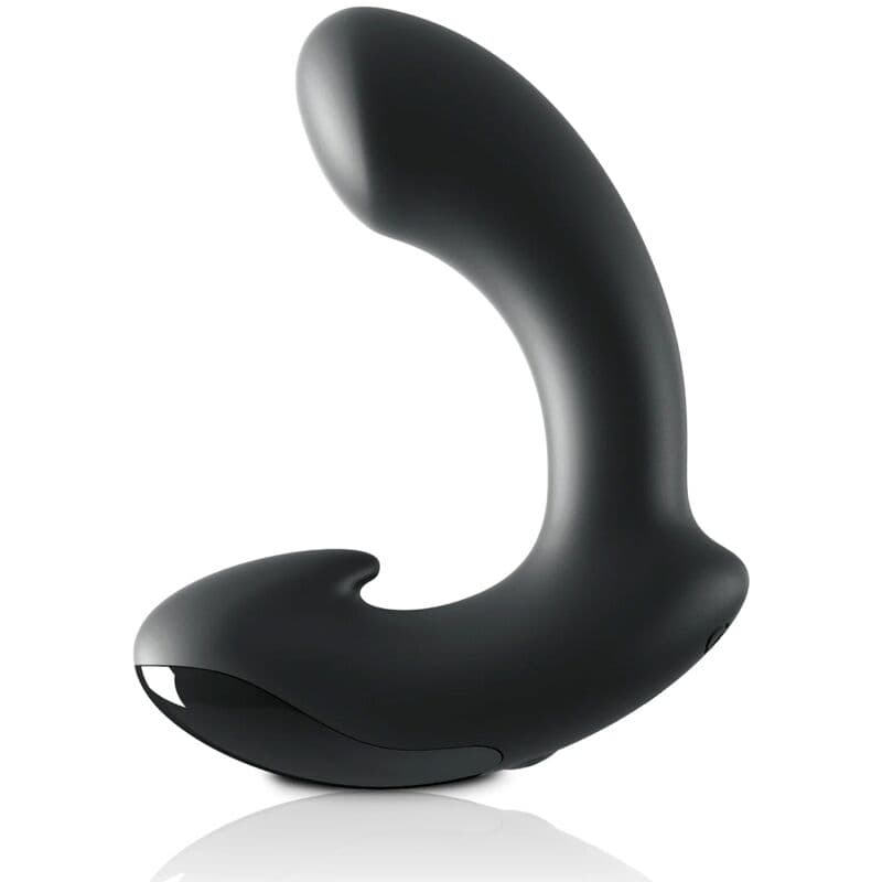 Masseur de prostate point p en silicone noir - SIR RICHARDS vue de profil