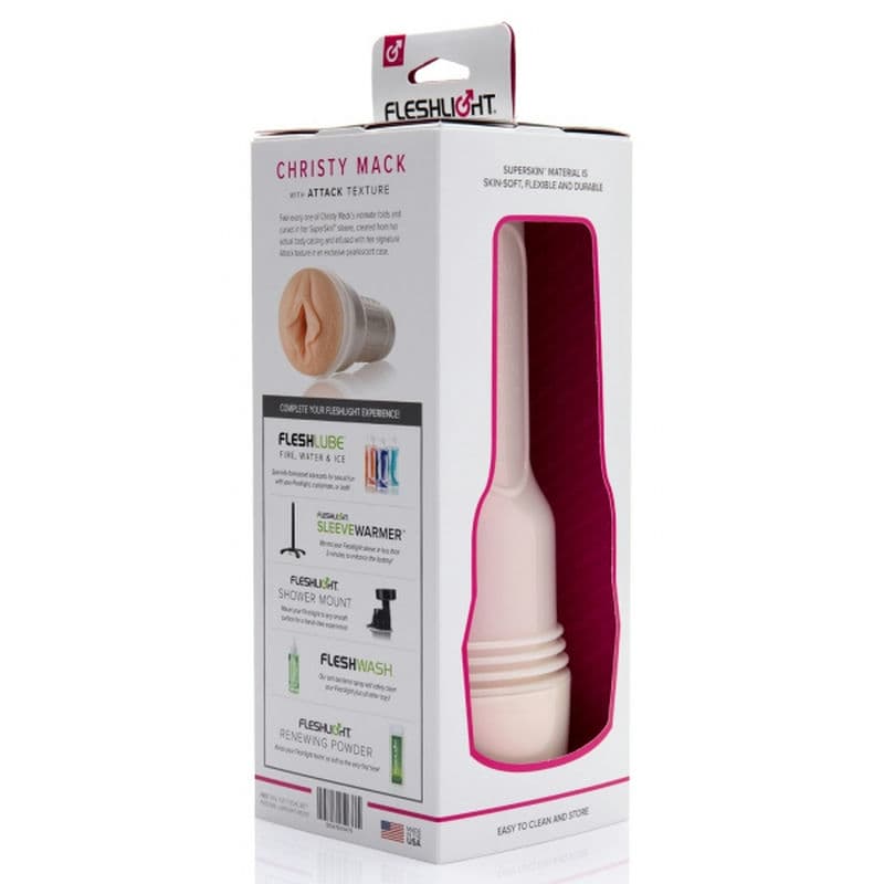 Masturbateur forme vagin de Christy Mack - FLESHLIGHT GIRLS vue arrière de la boîte