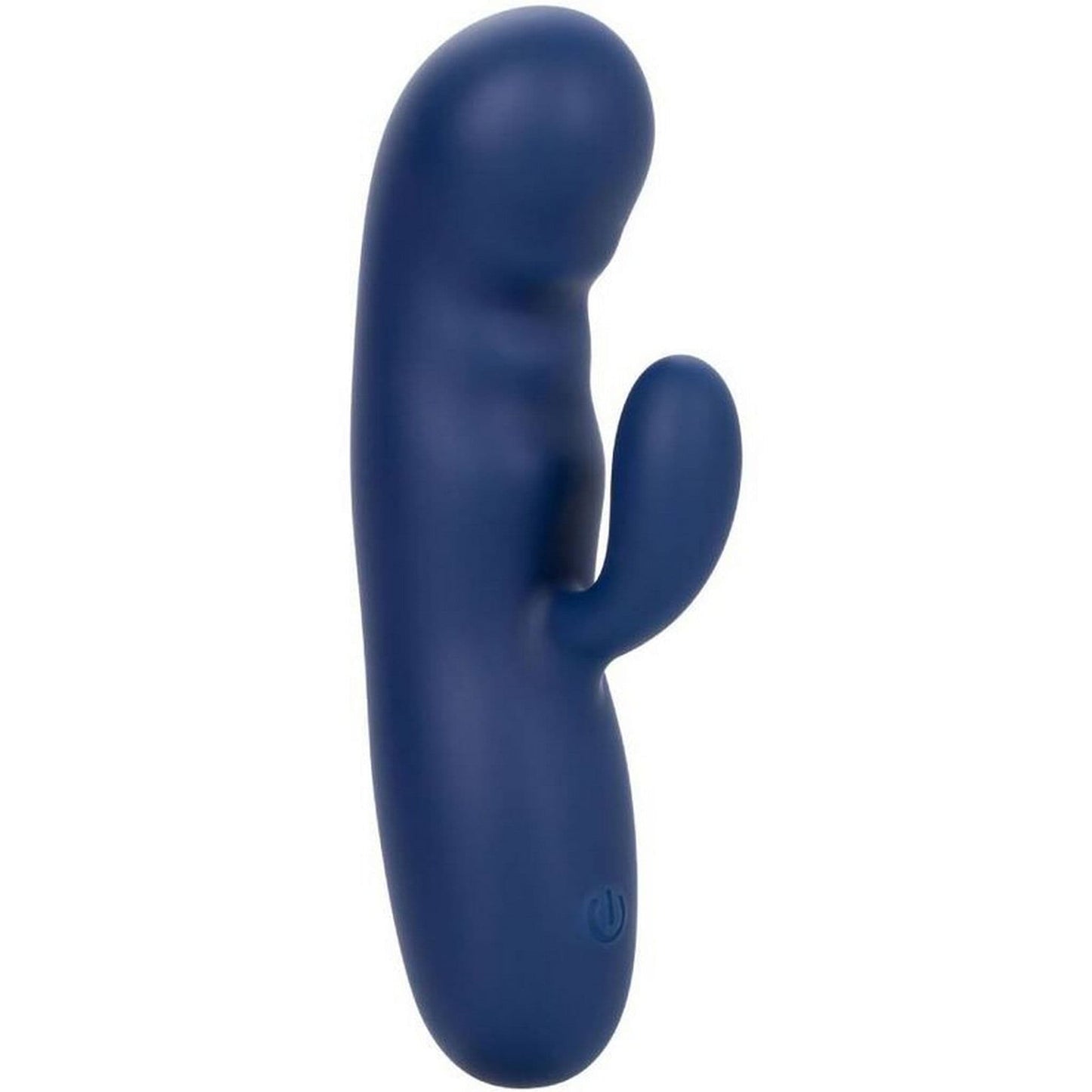 Vibromasseur Cashmere Duo Soie Bleu de California Exotics vue de profil autre angle