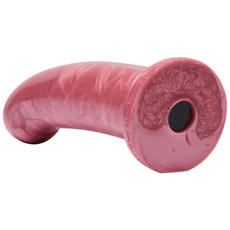 Gode Dildo courbé rose doré taille L – HERSPOT – FLESHLIGHT vue de dessus