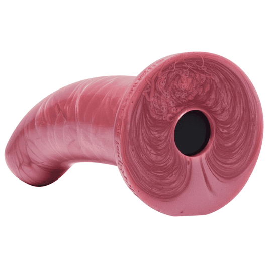 Gode Dildo courbé rose doré taille M – HERSPOT – FLESHLIGHT vue de dessus