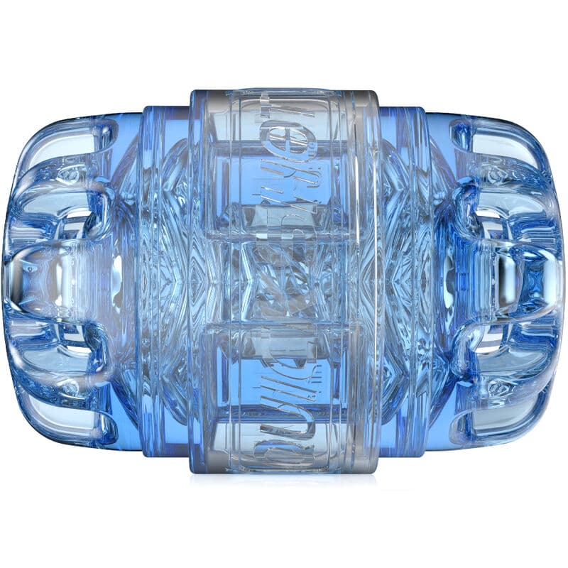 Masturbateur Double Strok Quickshot Turbo Bleu Glacé – FLESHLIGHT vue de profil