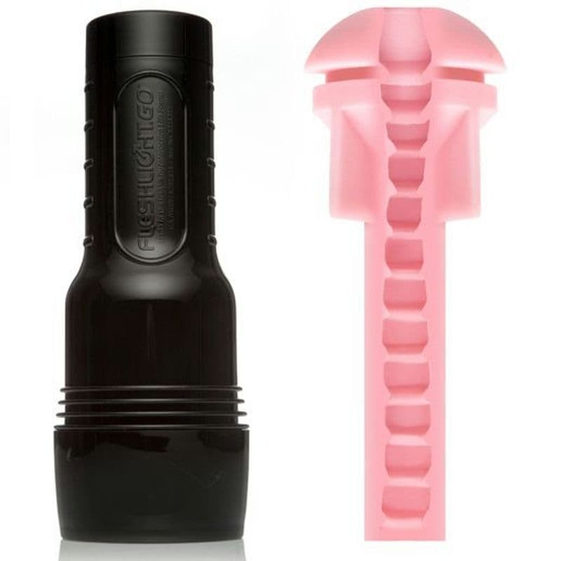 Masturbateur Go rose Dame Surge forme de vagin – FLESHLIGHT vue du conteneur et de la gaine