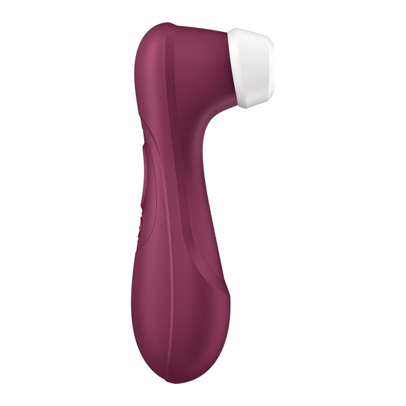 Suceur de clitoris PRO 2 Generation 3 Red Wine de la marque Satisfyer, vue  de profil