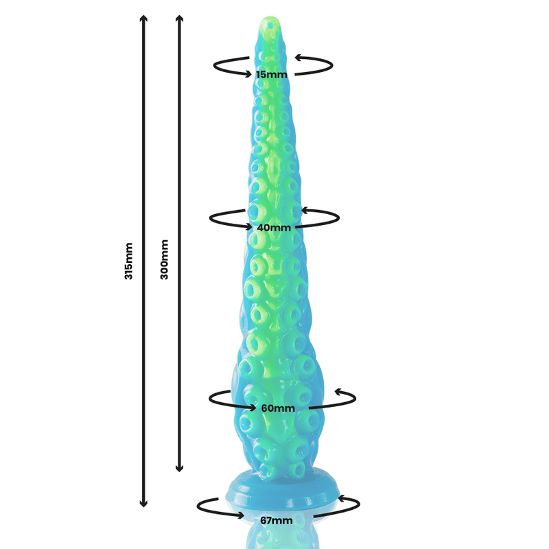 SCYLLA vibrador de silicone tentáculo fluorescente de tamanho grande - EPIC