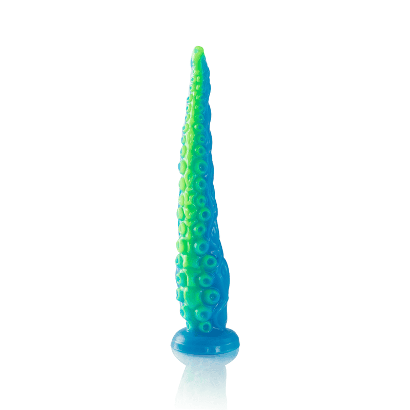 Gode silicone SCYLLA petite taille tentacule fluorescent - EPIC vue de coté