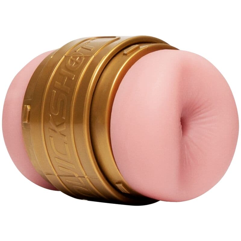 Masturbateur Double Stroker Vagin et Anus Stamina Training Unit QUICKSHOT – FLESHLIGHT vue d'angle côté anus