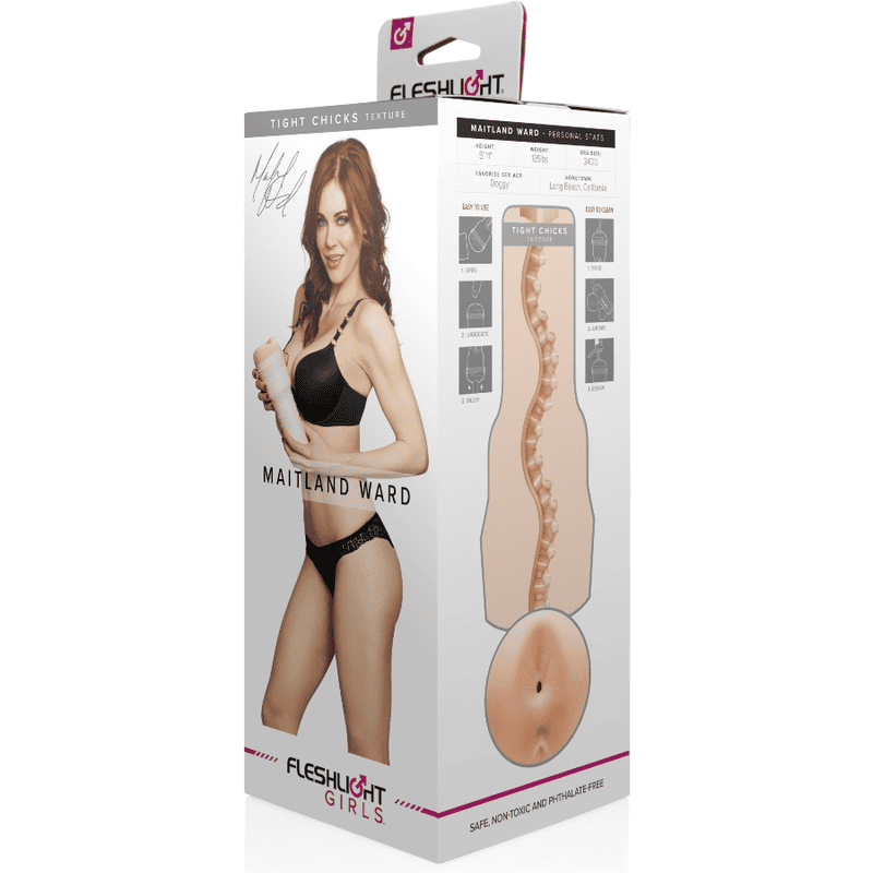 Masturbateur forme anus de Maitland Ward TEXTURE POUSSIN SERRÉ - FLESHLIGHT GIRLS boîte