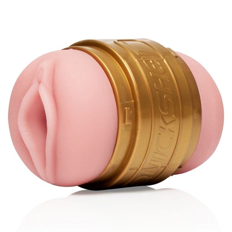 Masturbateur Double Stroker Vagin et Anus Stamina Training Unit QUICKSHOT – FLESHLIGHT vue d'angle côté clitoris