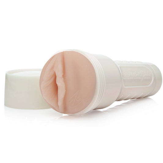 Masturbateur Elsa Jean Tasty Vagina de la gamme  FleshGirl de la marque FleshLight, vue de côté du masturbateur