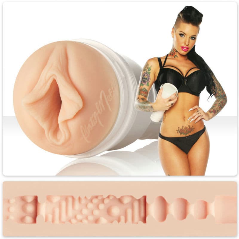 Masturbateur forme vagin de Christy Mack - FLESHLIGHT GIRLS vue de l'ensemble du produit et de la star