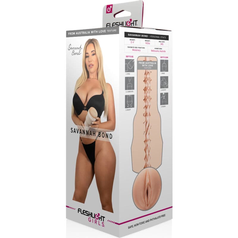 Masturbateur forme vagin de Savannah Bond - FLESHLIGHT GIRLS boîte