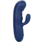 Vibromasseur Cashmere Duo Soie Bleu de California Exotics vue de profil