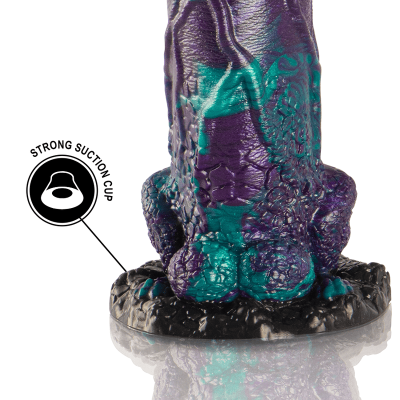 Gode Basilisk - Extase Mythologique en Silicone par EPIC CYBERSILICOCK vue du socle ventouse puissante