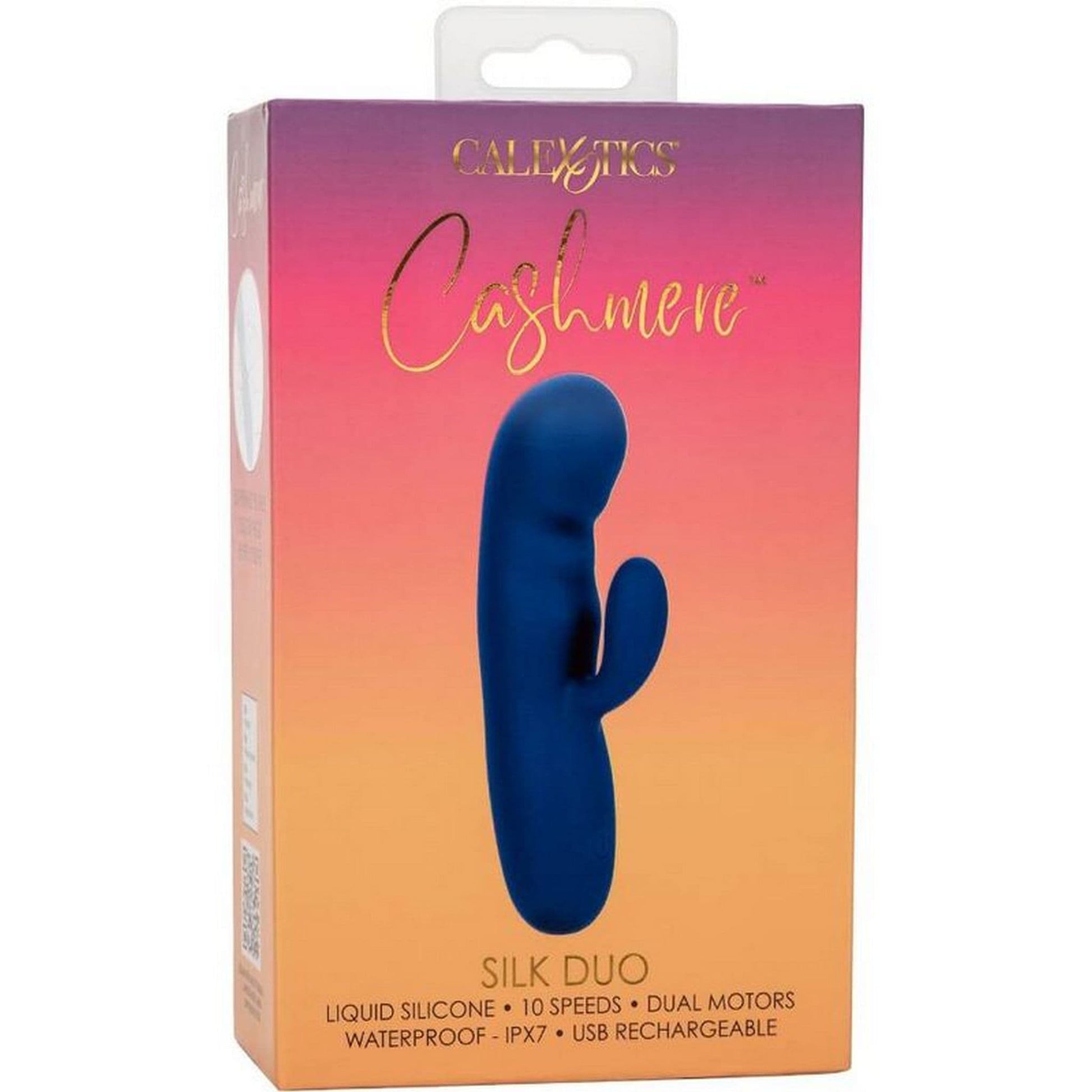 Vibromasseur Cashmere Duo Soie Bleu de California Exotics boîte