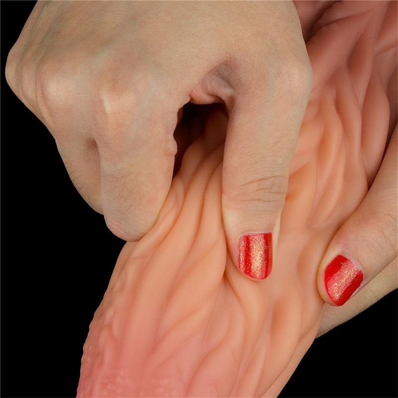 Dildo langue alien 25 cm de la marque LoveToy, un autre vue détaillé de la flexibilité du matériel