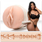 Masturbateur en forme de vagin de la star porno Violet Myers Waifu de la marque fleshlight vue de la star avec le masturbateur dans la main et détaille de la texture du masturbateur