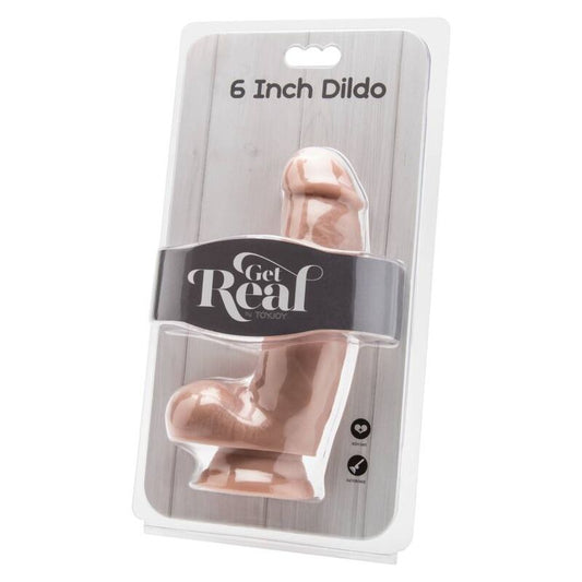 Gode 12 cm avec Boules Noires - GET Real Produit dans sa boîte