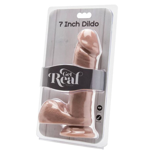 gode 18 cm avec billes en peau - GET Real Produit dans sa boîte