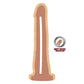 Gode double densité 19 cm couleur peau - GET Real Produit vue d'intérieur