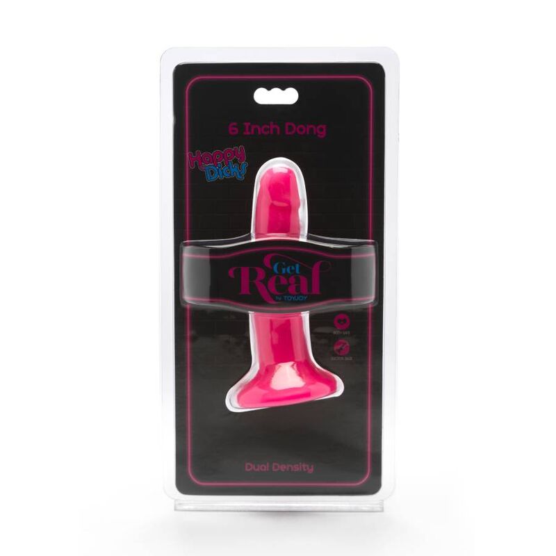 Gode 12 cm rose Happy Dicks - GET Real Produit dans sa boîte