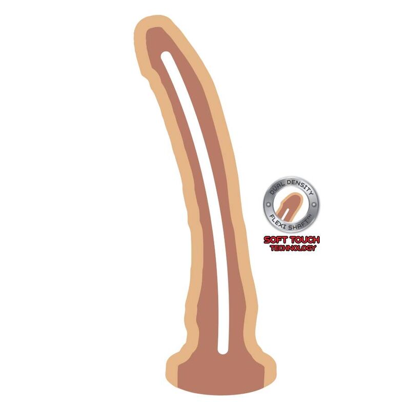 Gode double densité 20,5 cm couleur peau - GET Real Produitvue d'intérieur