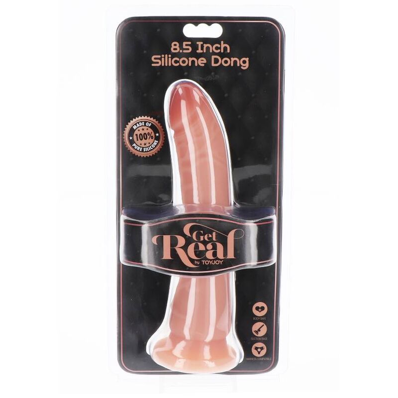 Gode couleur peau en silicone 21 cm - GET Real Produit dans sa boîte