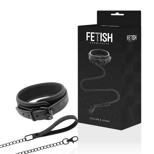 Collier chaîne doublure en néoprène - FETISH SUBMISSIVE BONDAGE Produit et sa boîte